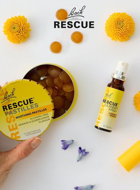 Bach Rescue-瑞士天然无蔗糖考试紧张接骨木蔓越莓黑加仑软糖50g