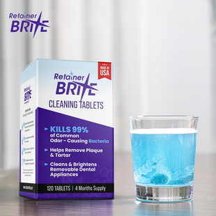 Retainer Brite-用于清洁隐形牙套护齿保持器除牙垢 洁牙器清洁片