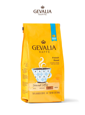 Gevalia-耶瓦利亚 深度烘焙 French Roast 法式烘焙 咖啡豆粉340g