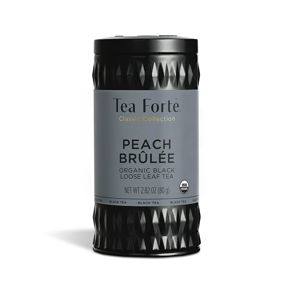Tea Forte-PEACH BRULEE桃子布丁浓郁芒果椰子万寿菊红茶罐装茶叶
