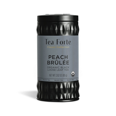 Tea Forte-PEACH BRULEE桃子布丁浓郁芒果椰子万寿菊红茶罐装茶叶