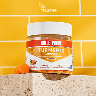 Bulletproof-防弹咖啡 黄金姜黄 健康支持强化关节无糖软糖 60粒