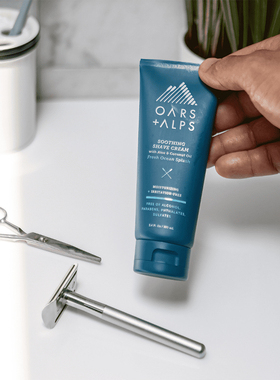 Oars Alps-软化胡须光滑顺畅紧密剃防刺激须男士舒缓剃须膏100ml
