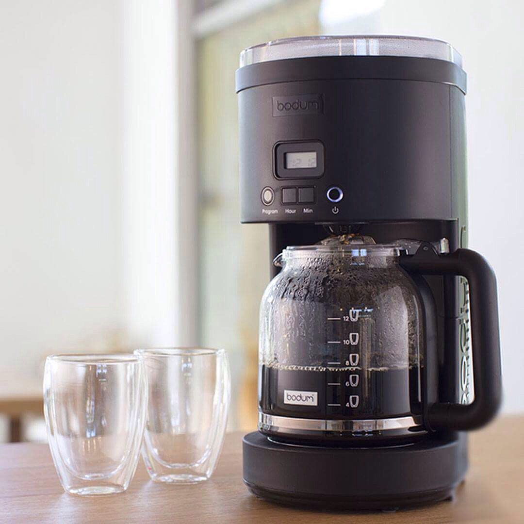Bodum-波顿 Bistro 雨淋式喷头滤滴壶 12杯可定时编程咖啡机 1L
