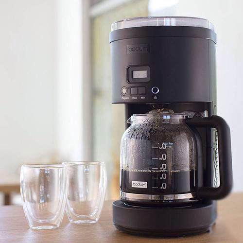 Bodum-波顿 Bistro 雨淋式喷头滤滴壶 12杯可定时编程咖啡机 1L