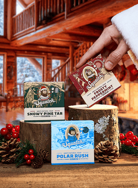 Dr. Squatch-North Pole冰霜薄荷雪松焦油极地狂潮 北极3件装香皂