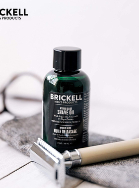 Brickell-Hybrid Glide 软化滋润舒缓泛红二合一须前油剃须油59ml