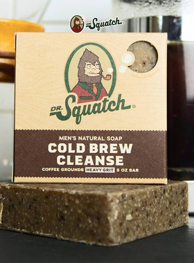Dr. Squatch-冷萃咖啡 Cold Brew 磨砂男士香皂洗手皂沐浴皂 140g