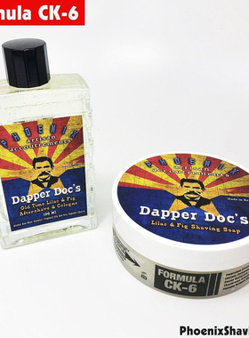Phoenix-Dapper Doc's水润丝滑轻度薄荷醇CK-6配方剃须皂和须后水