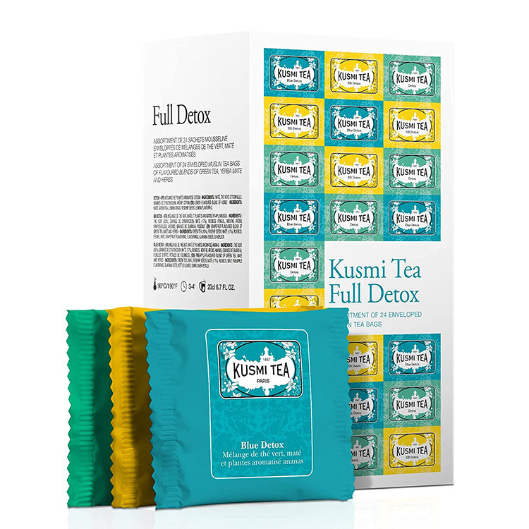 KUSMI TEA-库斯米法国健康茶柠檬葡萄柚菠萝清毒综合茶包礼盒24袋