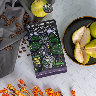 Bones Coffee-白骨咖啡 梨 焦糖五香梨中度烘焙调味咖啡豆 340g