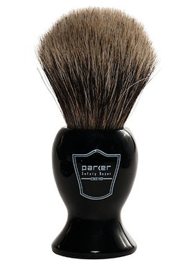 Parker-美国帕克 BKPB 纯獾毛 仿乌木长手柄 剃须刷 含刷架