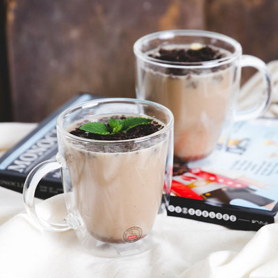 Bodum-波顿 BISTRO 比斯特 透明耐冷热玻璃 拿铁咖啡马克杯