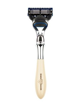 Edwin Jagger-Plaza 五层刀片手动卡夹安全剃须刀 仿象牙牛角乌木