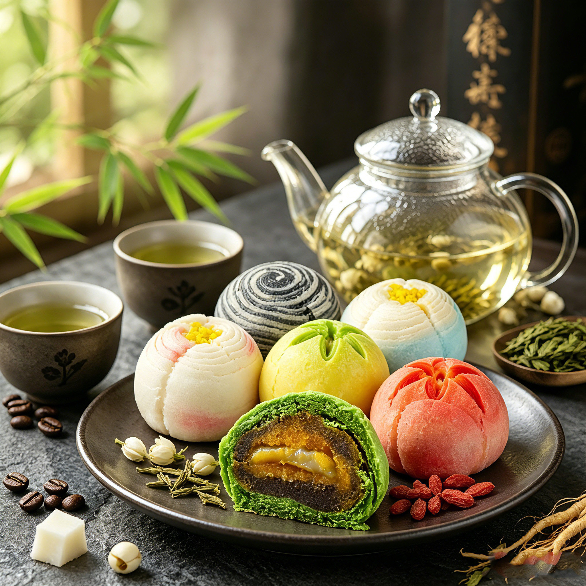 清真茶酥药食同源传统手工月饼中式糕点茶点中秋送礼礼盒批发团购