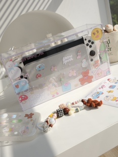 雪花透明亚克力主机盖 冬季 配件 oled防尘罩 funnyns原创switch