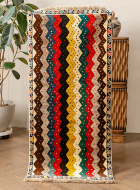 视觉味道 伊朗Shiraz手工羊毛地毯客厅复古地垫床边毯103358-S.17