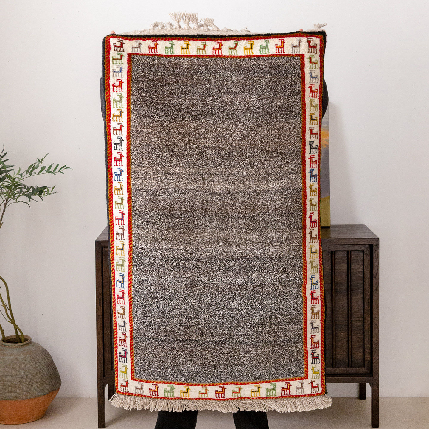 视觉味道 伊朗Shiraz进口手工羊毛地毯客厅复古地垫床边毯8.71