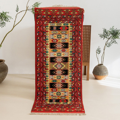 视觉味道 伊朗Turkmen手工羊毛地毯客厅复古地垫床边毯8135 8143