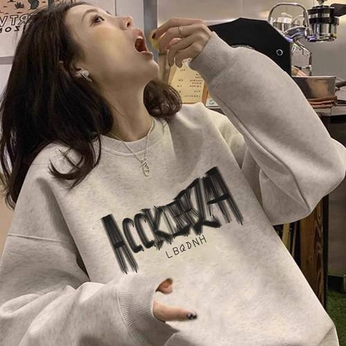 【重磅纯棉】春秋冬圆领卫衣女