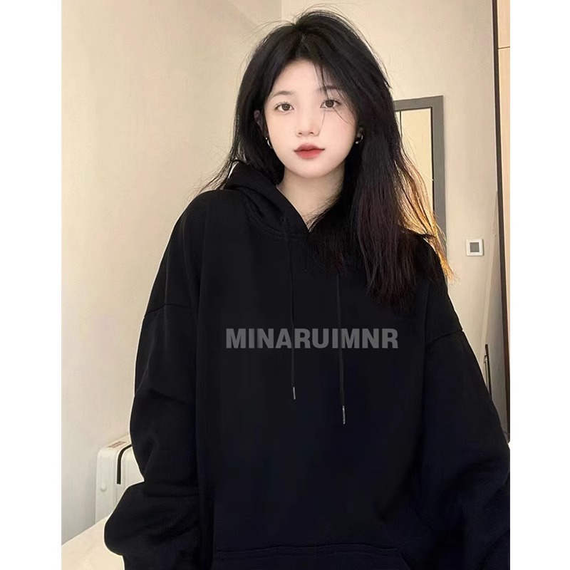 加绒加厚宽松纯棉美式卫衣