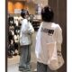 重磅白色圆领卫衣女秋冬加绒加厚美式 宽松慵懒风oversize无帽上衣