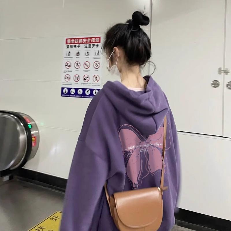 加绒加厚连帽卫衣美式纯棉宽松