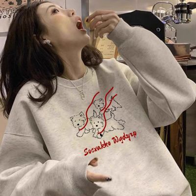 【重磅纯棉】秋冬美式圆领卫衣女