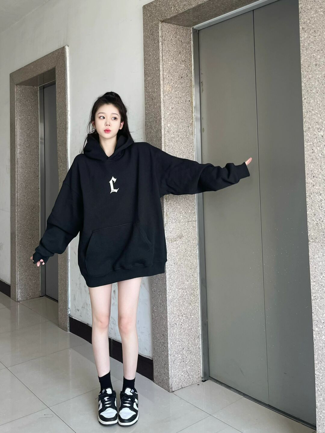 加绒宽松纯棉美式复古印花卫衣