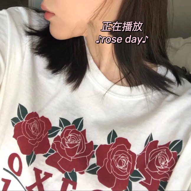 白色t恤女短袖宽松纯棉学生