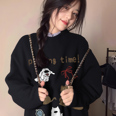 【重磅纯棉】秋冬美式圆领卫衣女