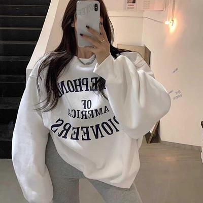 春秋薄款卫衣小众宽松