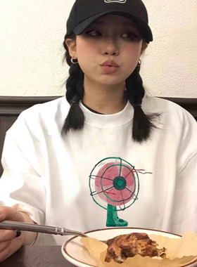 纯棉白色短袖t恤女2025新款爆款夏季宽松美式设计感小众半袖上衣
