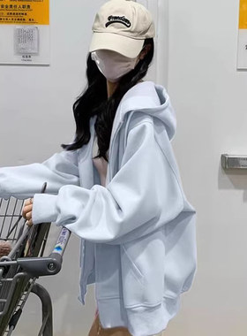 【重磅纯棉】春秋美式连帽卫衣女