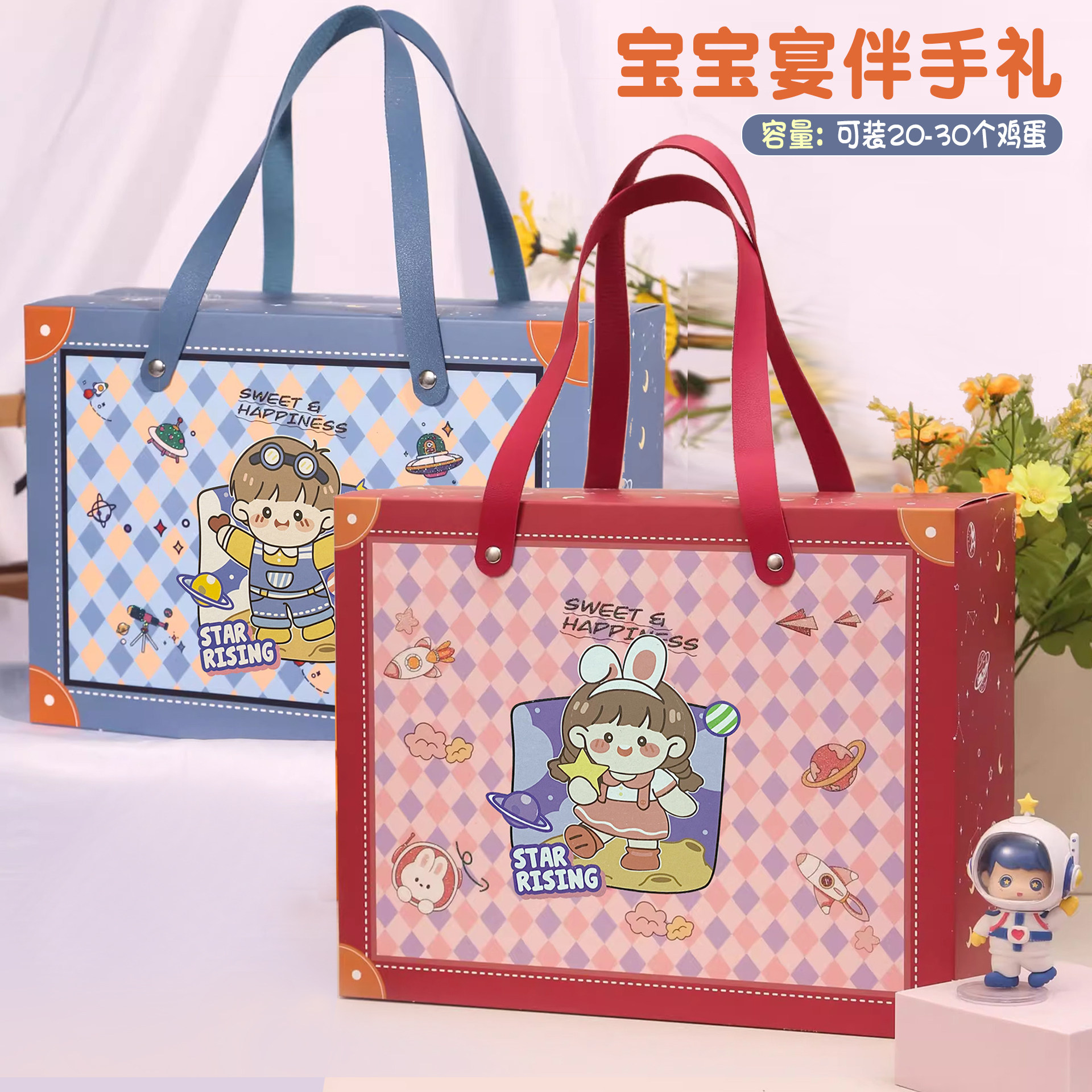 宝宝满月百天伴手礼鸡蛋盒子生日图片