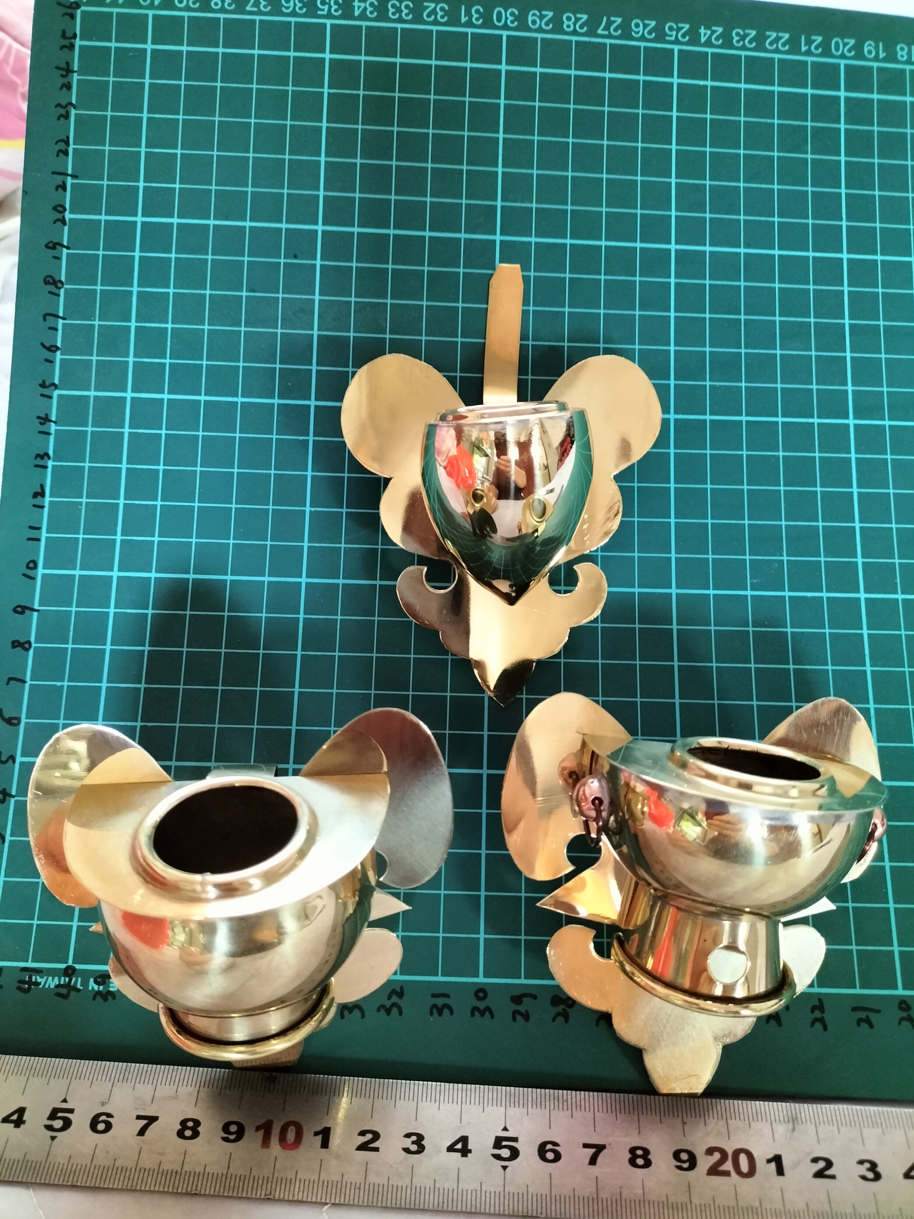 精品黄铜百灵外挂水碗水盒火锅小鸡心大缸水罐碗鸟笼配件