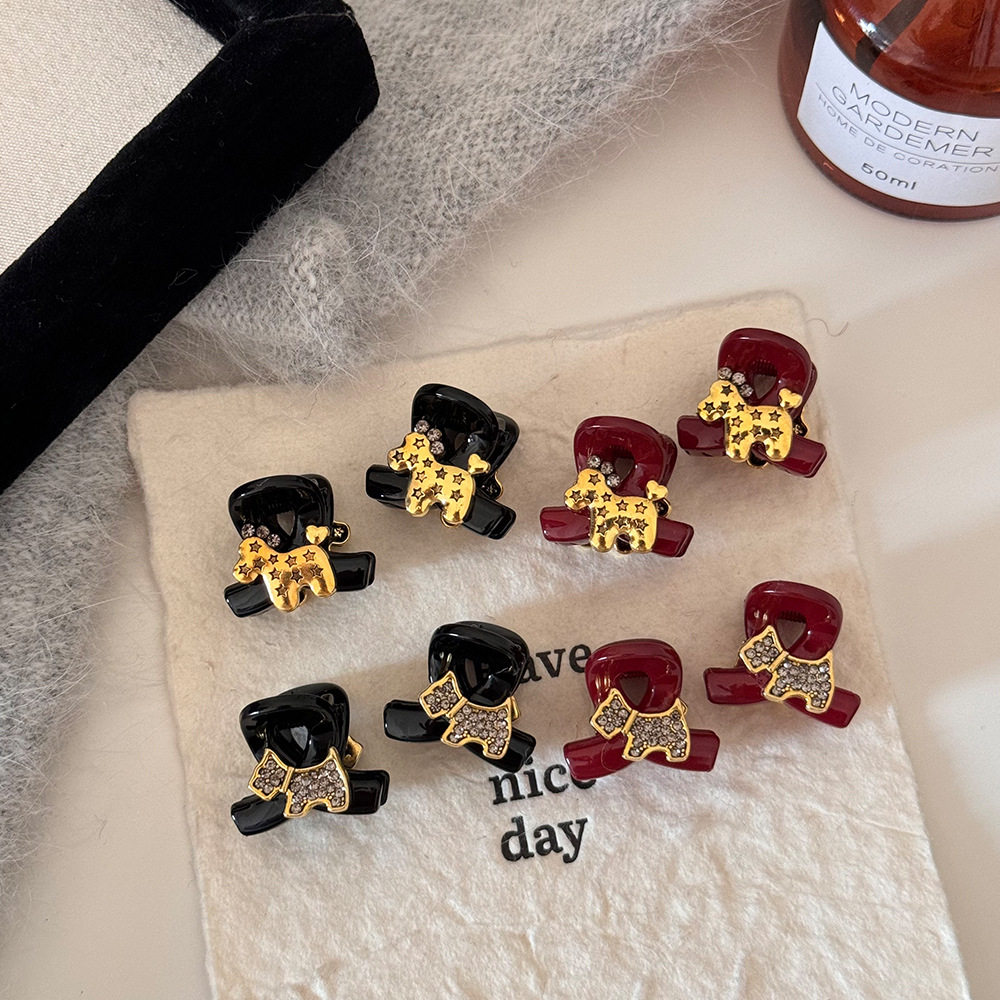 新年水钻小金马发夹女精致前额刘海碎发夹子公主头对夹迷你鲨鱼夹,饰品/流行首饰/时尚饰品新,民族风发饰,淘宝优惠券,粉丝福利购,淘宝优惠卷