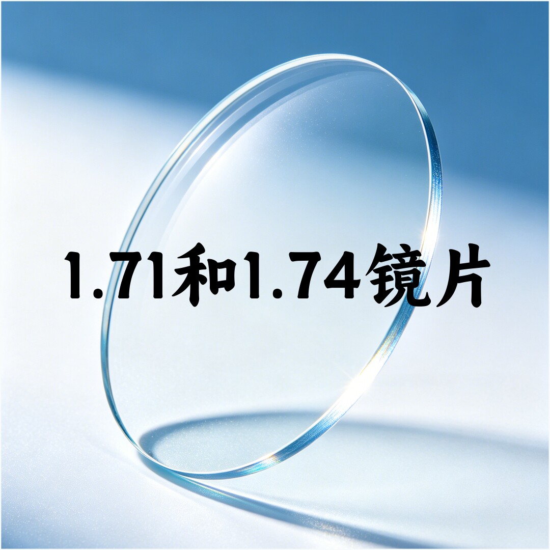 多品牌视客康耐特全真朝日富士1.71和1.74超薄镜片透明防蓝光膜变
