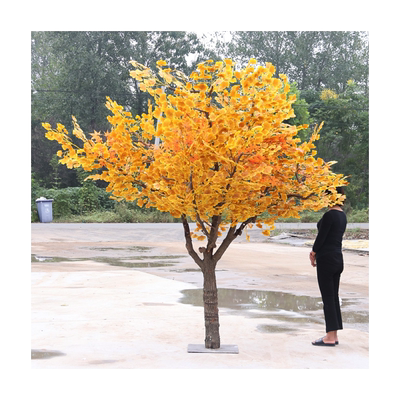 仿真银杏树落地橱窗摆放秋季假树