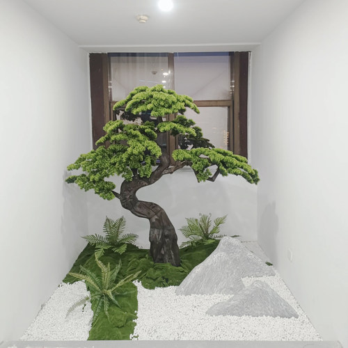 高级酒店仿真树迎客松高端定制