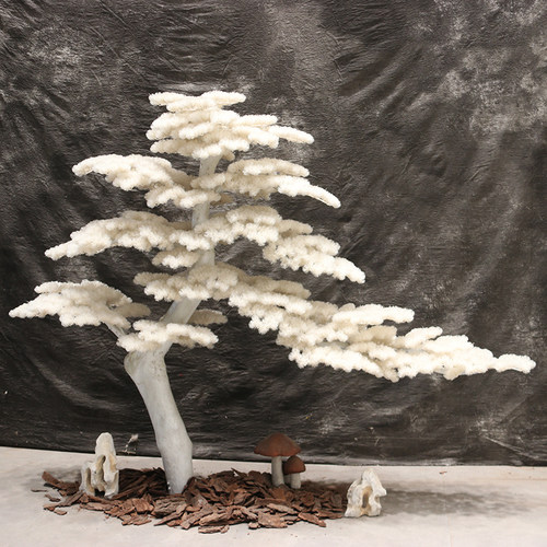 简约白色雪松迎客松假树支持定制