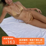 Оригинальный сексуальный золотой купальник, раздельный пляжный термометр, европейский стиль