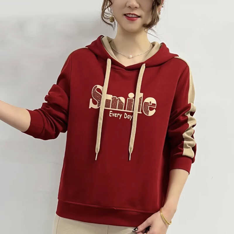 早秋显瘦连帽长袖卫衣宽松休闲