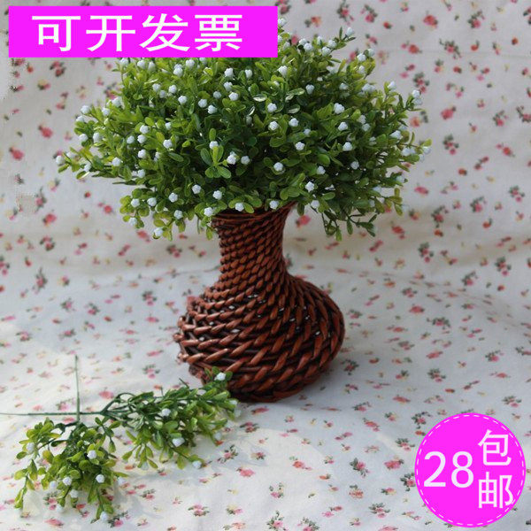 丝网花材料 丝袜花 仿真配叶 小米兰叶 小满天星 1元/枝