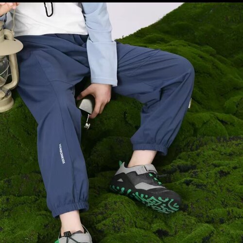 原单儿童速干男女童凉感运动跑步防蚊长裤防晒长裤裤子小魔方格子