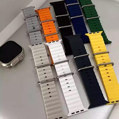 适用海洋硅胶表带苹果Watch通用