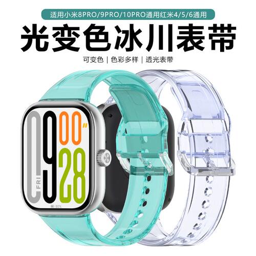 适用红米变色透明表带