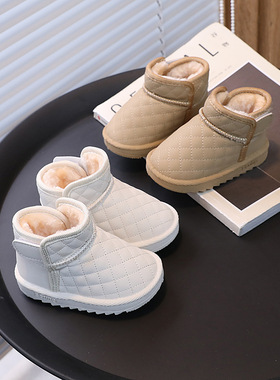 宝宝雪地靴冬季加绒加厚小童棉鞋婴儿保暖鞋子学步鞋女童加绒鞋男