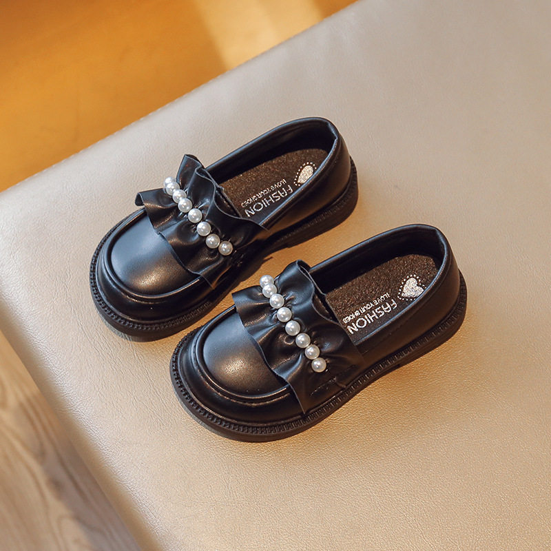女童皮鞋黑色英伦风2023春秋新款儿童鞋子小女孩公主鞋单鞋豆豆鞋,童鞋/婴儿鞋/亲子鞋,皮鞋,淘宝优惠券,粉丝福利购,淘宝优惠卷