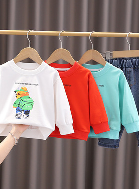 0-5岁长袖卫衣两件套儿童春秋男童卫衣套装秋款休闲圆领套装时尚